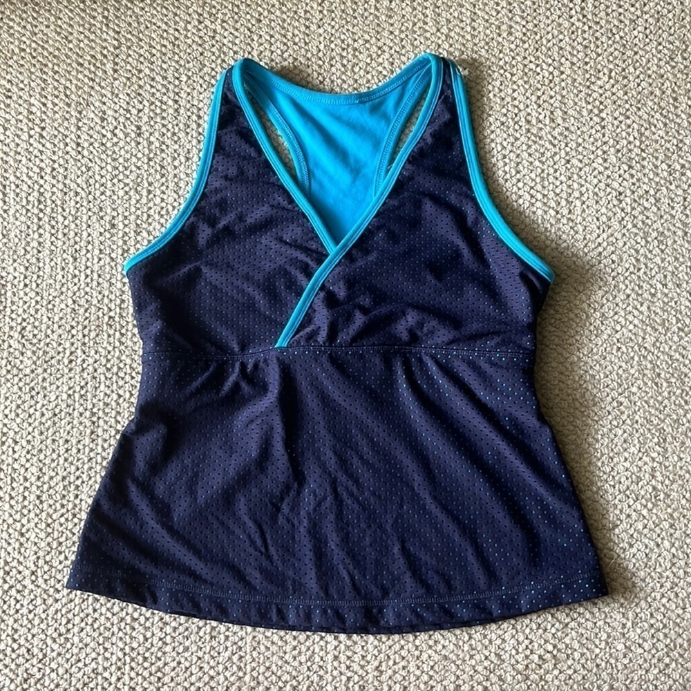 Navy lululemon v neck tank top